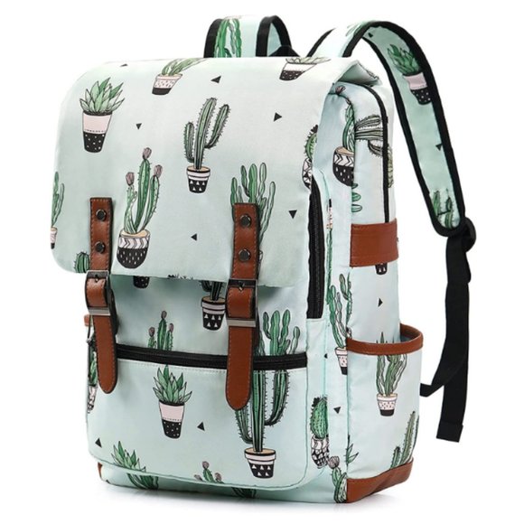 Bags Vintage Laptop Backpack School Bag College Daypack Slim Commuter